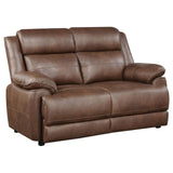 Ellington Upholstered Padded Arm Loveseat Dark Brown from Coaster - Luna Furniture