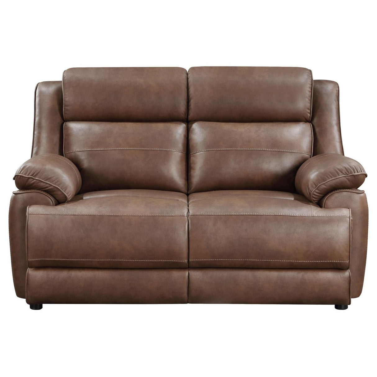 Ellington Upholstered Padded Arm Loveseat Dark Brown from Coaster - Luna Furniture