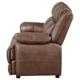 Ellington Upholstered Padded Arm Loveseat Dark Brown - 508282 - Luna Furniture