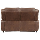 Ellington Upholstered Padded Arm Loveseat Dark Brown from Coaster - Luna Furniture