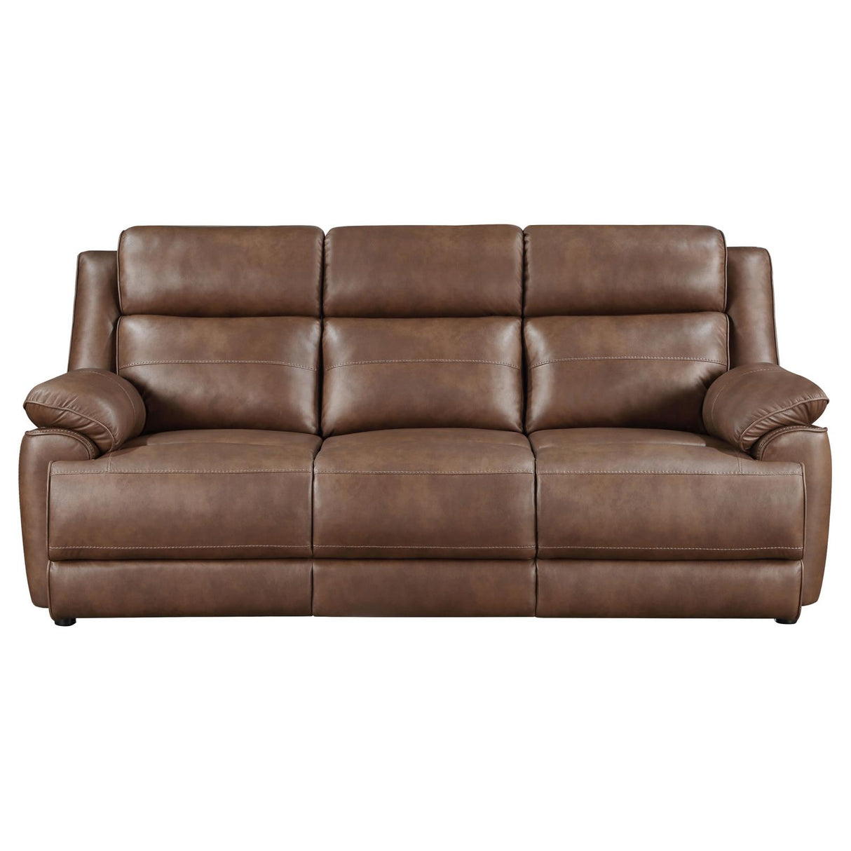 Ellington Upholstered Padded Arm Sofa Dark Brown - 508281 - Luna Furniture