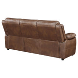 Ellington Upholstered Padded Arm Sofa Dark Brown - 508281 - Luna Furniture