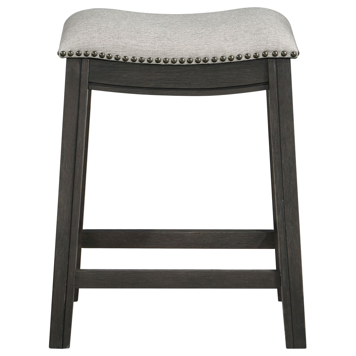 Elliston Backless Counter Height Saddle Bar Stool Dark Grey and Beige (Set of 2) from Coaster - Luna Furniture