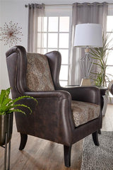 Elmbrook Upholstered Wingback Accent Club Chair Brown from Coaster - Luna Furniture