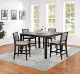 Elodie Grey/Black 5-Piece Counter Height Dining Set with Extension Leaf from Coaster - Luna Furniture