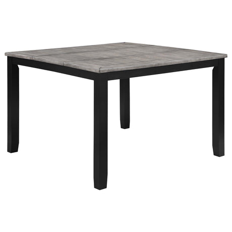 Elodie Counter Height Dining Table with Extension Leaf Grey and Black - 121228 - Luna Furniture