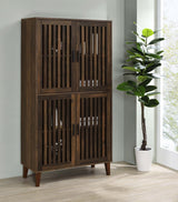 Elouise Dark Pine 4-Door Engineered Wood Tall Accent Cabinet from Coaster - Luna Furniture