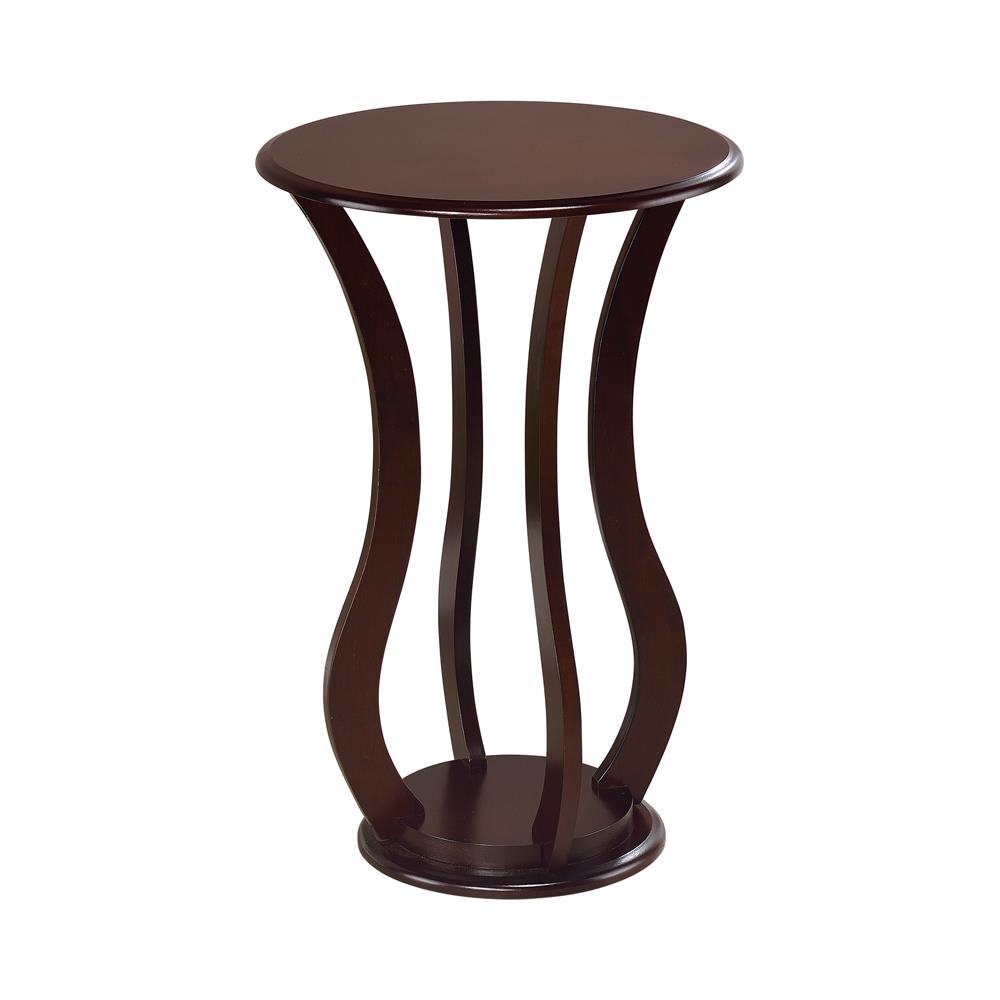 Elton Cherry Round Top Accent Table from Coaster - Luna Furniture