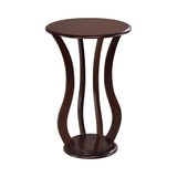 Elton Cherry Round Top Accent Table from Coaster - Luna Furniture