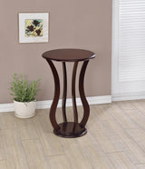 Elton Cherry Round Top Accent Table from Coaster - Luna Furniture