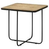 Elyna Travertine/Black Square Accent Table from Coaster - Luna Furniture