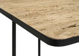 Elyna Travertine/Black Square Accent Table from Coaster - Luna Furniture