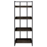 Ember Dark Oak/Sandy Black 4-Shelf Bookcase from Coaster - Luna Furniture