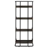 Ember Dark Oak/Sandy Black 4-Shelf Bookcase from Coaster - Luna Furniture