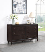 Emberlyn 6-drawer Bedroom Dresser Brown from Coaster - Luna Furniture