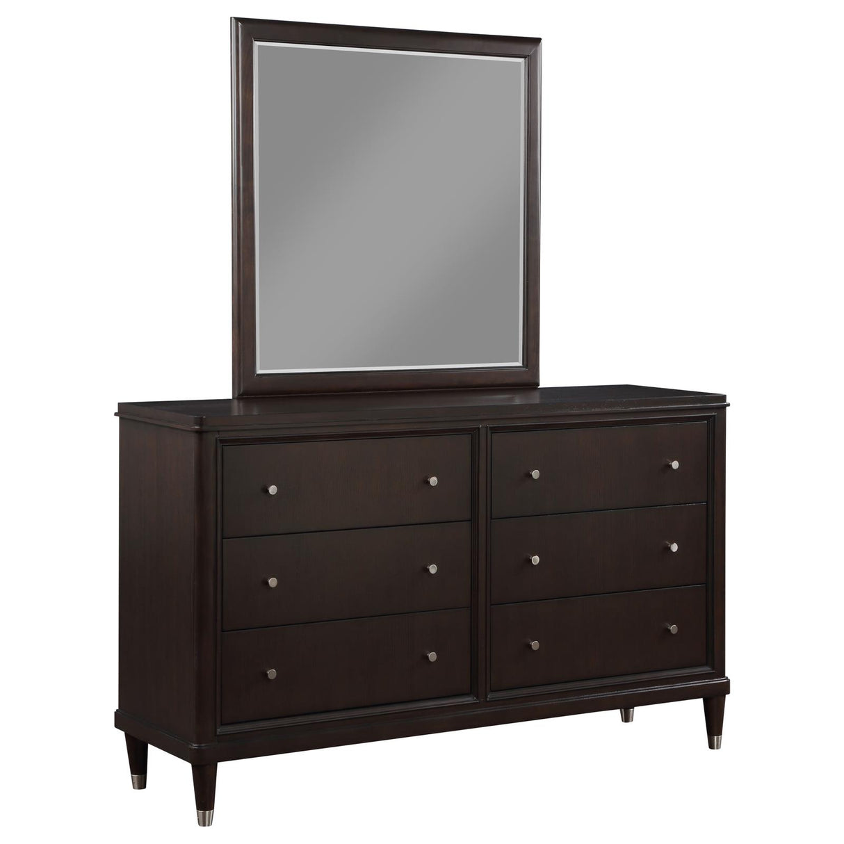 Emberlyn Brown 6-Drawer Bedroom Dresser with Mirror from Coaster - Luna Furniture