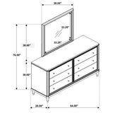 Emberlyn Brown 6-Drawer Bedroom Dresser with Mirror from Coaster - Luna Furniture