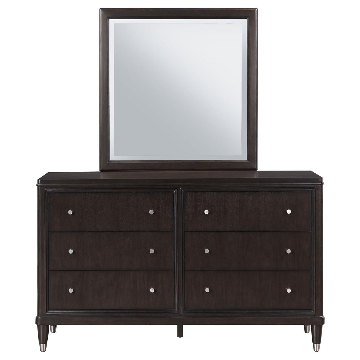 Emberlyn Brown 6-Drawer Bedroom Dresser with Mirror from Coaster - Luna Furniture