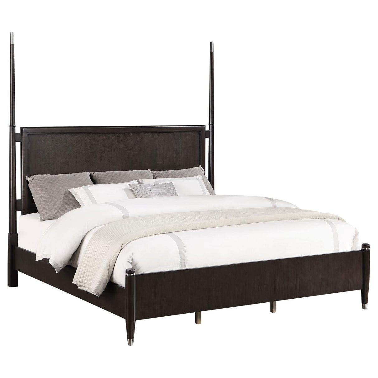 Emberlyn Eastern King Poster Bed Brown from Coaster - Luna Furniture