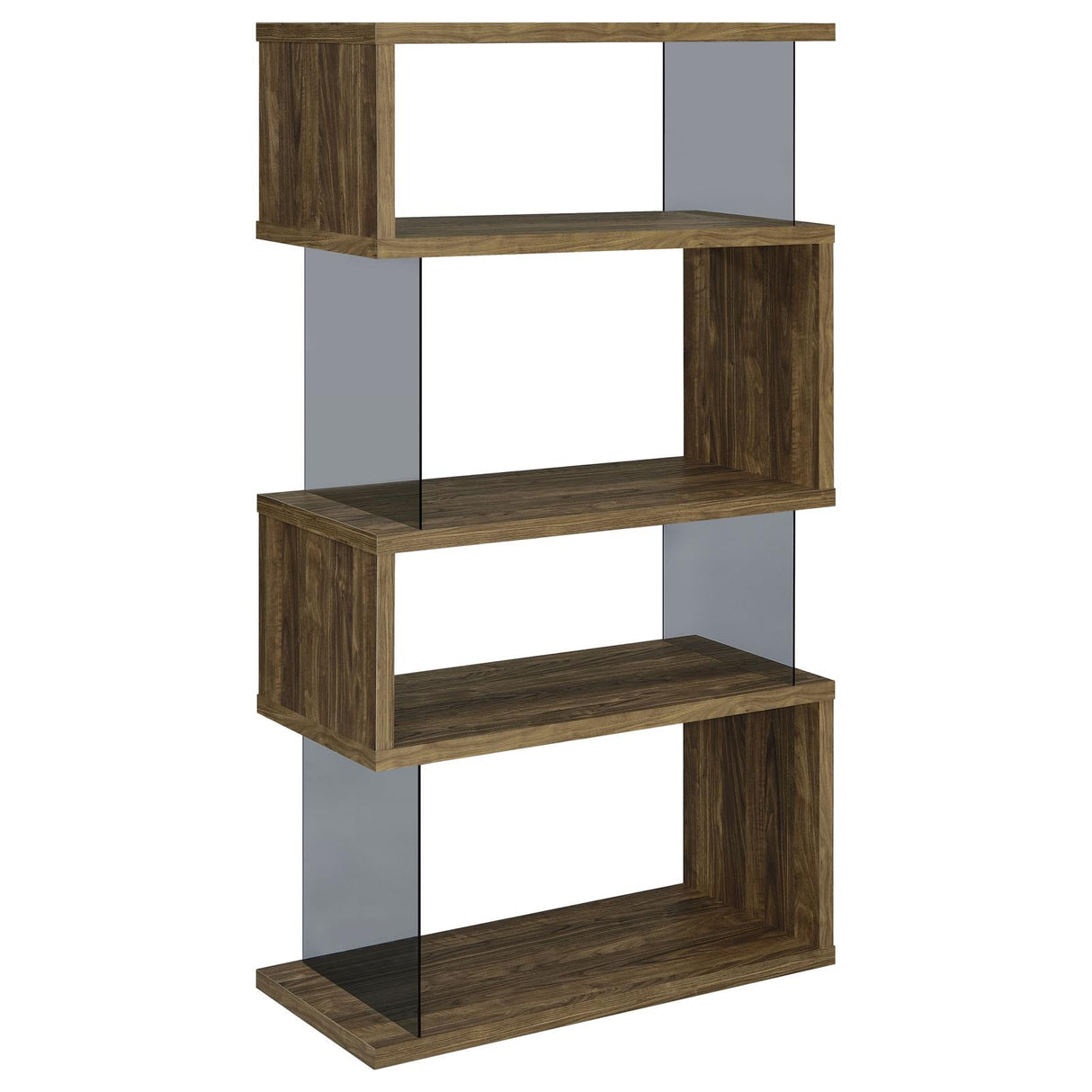 Emelle 4-Shelf Bookcase with Glass Panels from Coaster - Luna Furniture