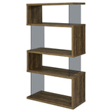 Emelle 4-Shelf Bookcase with Glass Panels from Coaster - Luna Furniture