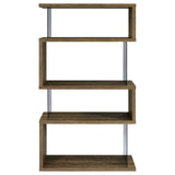 Emelle 4-Shelf Bookcase with Glass Panels from Coaster - Luna Furniture