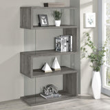 Emelle 4-Shelf Bookcase with Glass Panels from Coaster - Luna Furniture