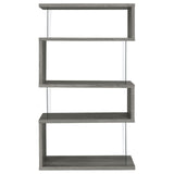 Emelle 4-Shelf Bookcase with Glass Panels from Coaster - Luna Furniture