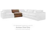 Emilia Caramel Armless Chair from Ashley - Luna Furniture