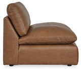 Emilia Caramel Armless Chair from Ashley - Luna Furniture