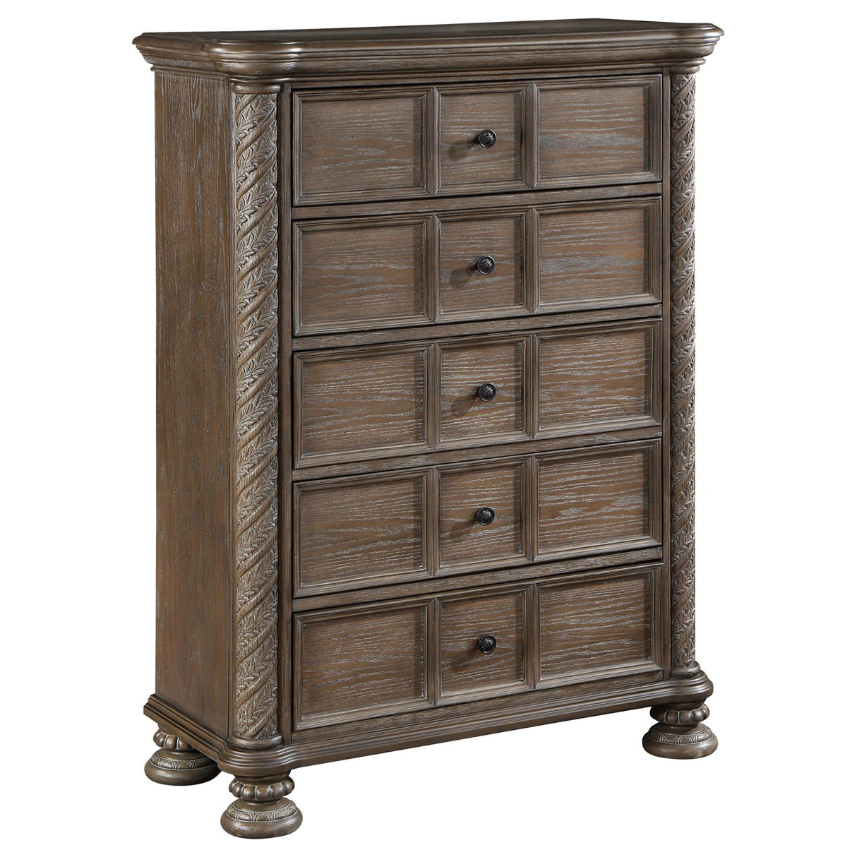 Emmett 5-drawer Chest Walnut from Coaster - Luna Furniture