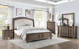 Emmett Walnut/Beige 5-Piece California King Bedroom Set from Coaster - Luna Furniture