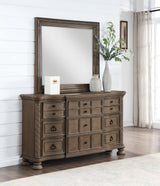 Emmett 9-drawer Dresser with Mirror Walnut from Coaster - Luna Furniture