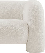 Emory Boucle Fabric Chair Cream from Meridian - Luna Furniture