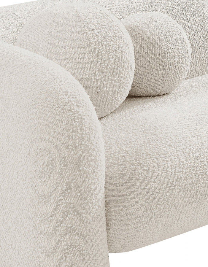 Emory Boucle Fabric Chair Cream from Meridian - Luna Furniture