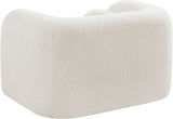 Emory Boucle Fabric Chair Cream from Meridian - Luna Furniture