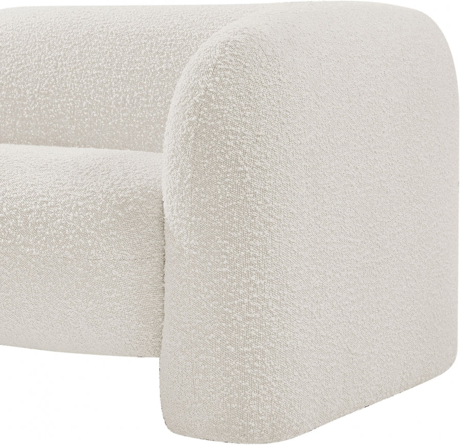 Emory Boucle Fabric Chair Cream from Meridian - Luna Furniture