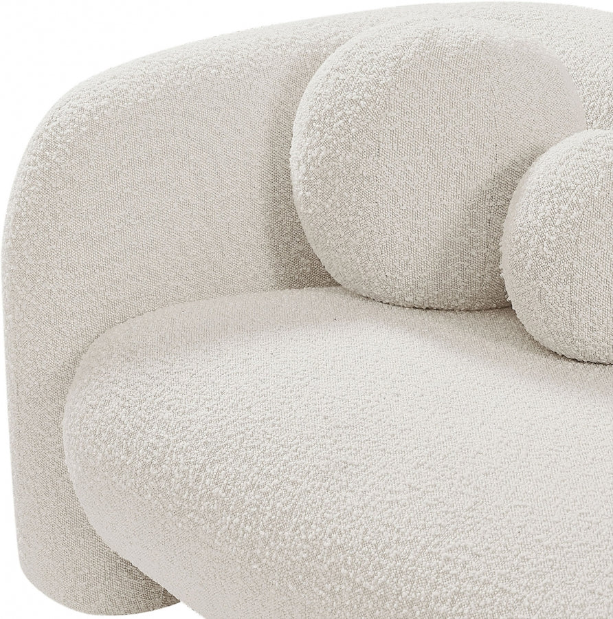 Emory Boucle Fabric Chair Cream from Meridian - Luna Furniture