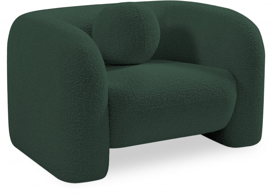 Emory Boucle Fabric Chair Green from Meridian - Luna Furniture