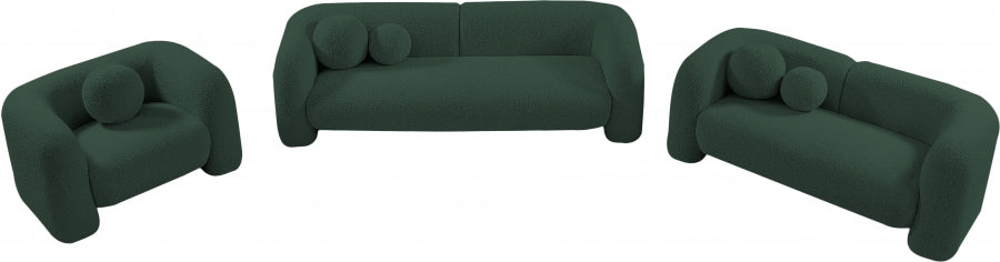 Emory Boucle Fabric Chair Green from Meridian - Luna Furniture