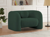 Emory Boucle Fabric Chair Green from Meridian - Luna Furniture