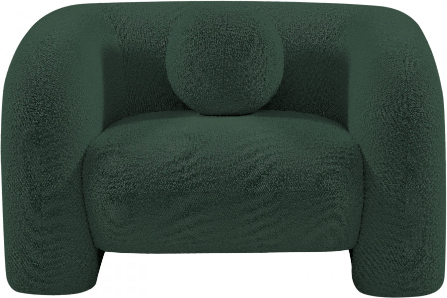 Emory Boucle Fabric Chair Green from Meridian - Luna Furniture