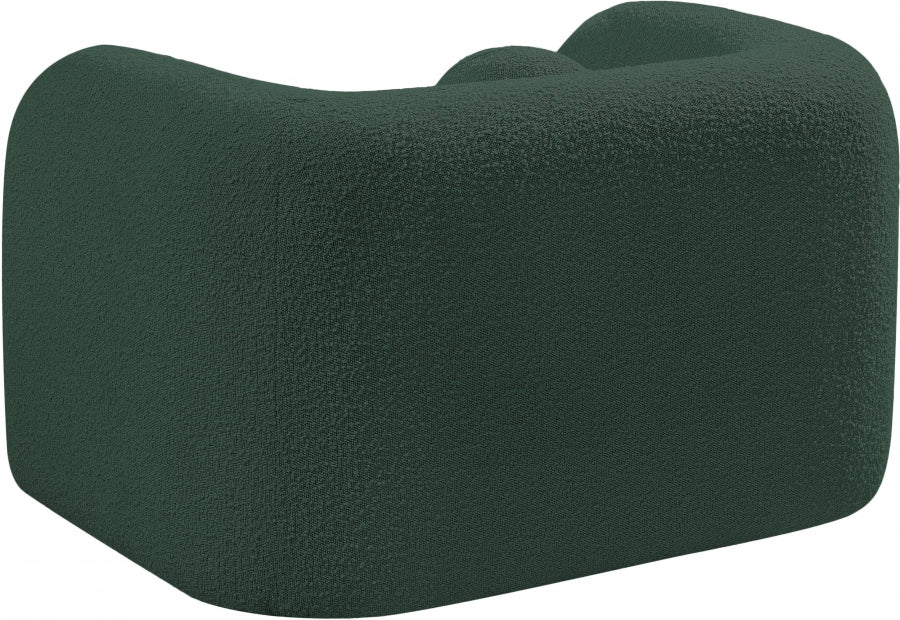 Emory Boucle Fabric Chair Green from Meridian - Luna Furniture