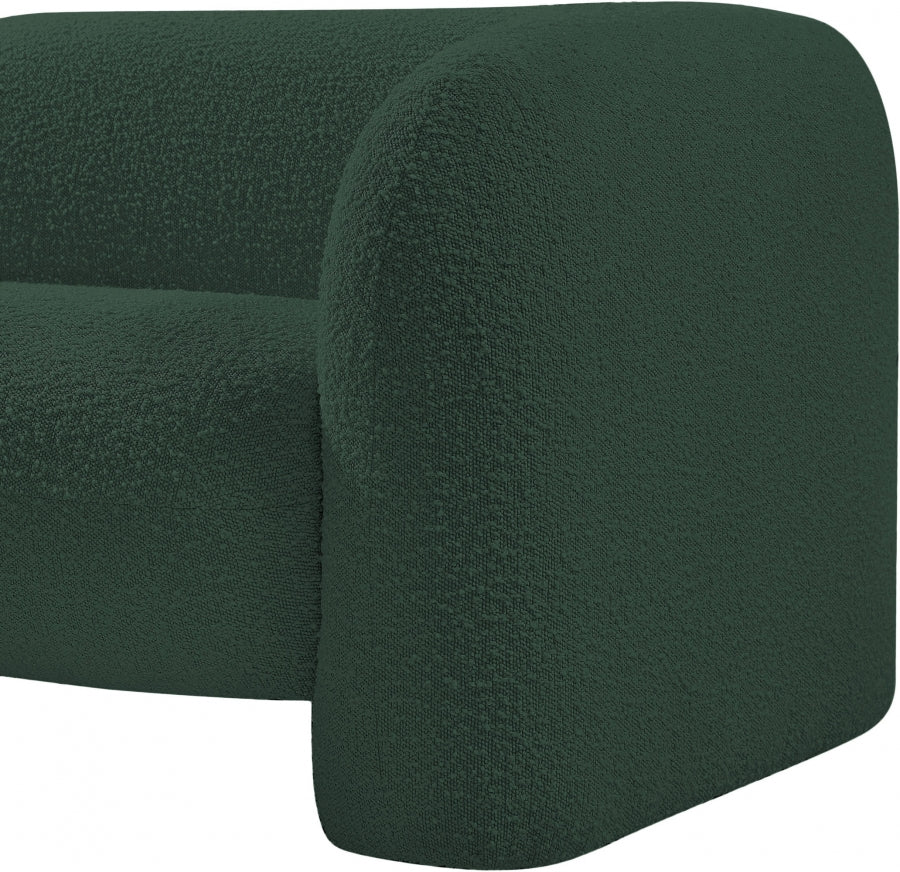 Emory Boucle Fabric Chair Green from Meridian - Luna Furniture