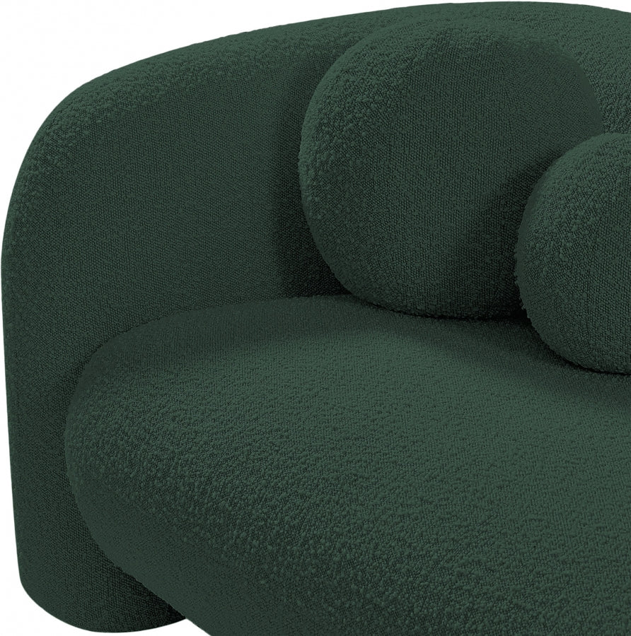 Emory Boucle Fabric Chair Green from Meridian - Luna Furniture