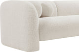 Emory Boucle Fabric Sofa Cream from Meridian - Luna Furniture