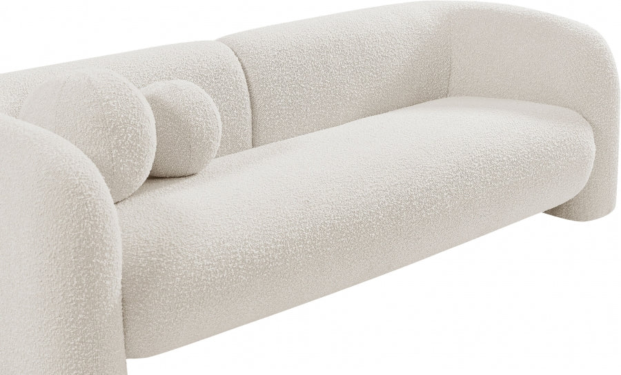 Emory Boucle Fabric Sofa Cream from Meridian - Luna Furniture