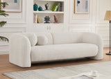 Emory Boucle Fabric Sofa Cream from Meridian - Luna Furniture