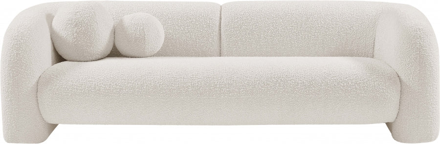 Emory Boucle Fabric Sofa Cream from Meridian - Luna Furniture