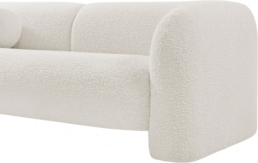 Emory Boucle Fabric Sofa Cream from Meridian - Luna Furniture